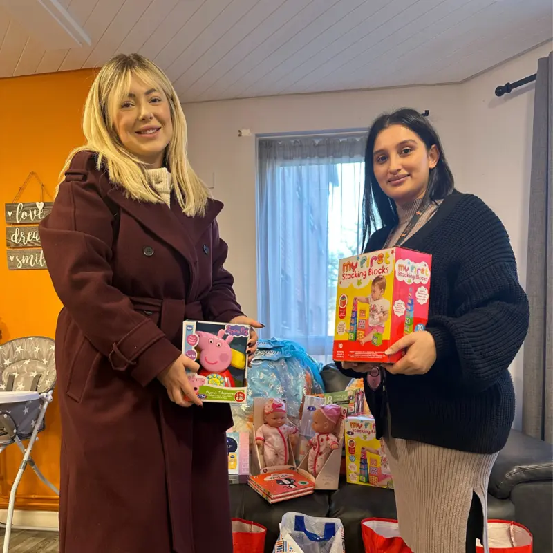 Nexus Fostering donates toys to the Gingerbread Centre in Stoke-on-Trent for homeless families