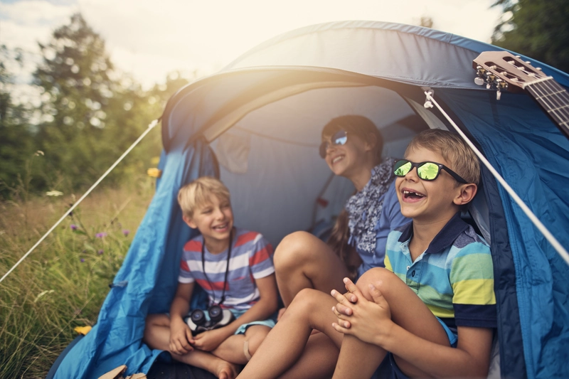 Boys camping