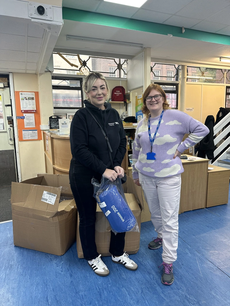 Nexus Fostering donates 20 sleeping bags to Emmanuel House to support the homeless in Nottingham