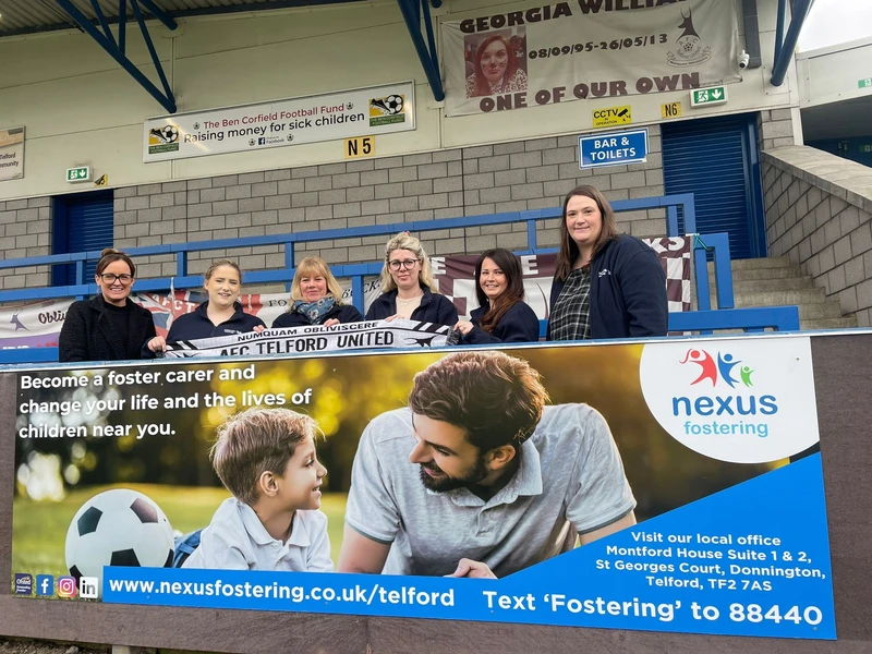 Nexus Fostering announced as a partner of AFC Telford United for a second year